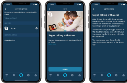 Skype for Alexa到達Echo語(yǔ)音和視頻通話(huà)