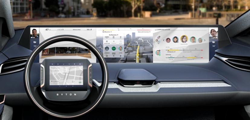 電動(dòng)汽車(chē)制造商Byton透露可新增48英寸觸摸屏房地產(chǎn)的應用程序