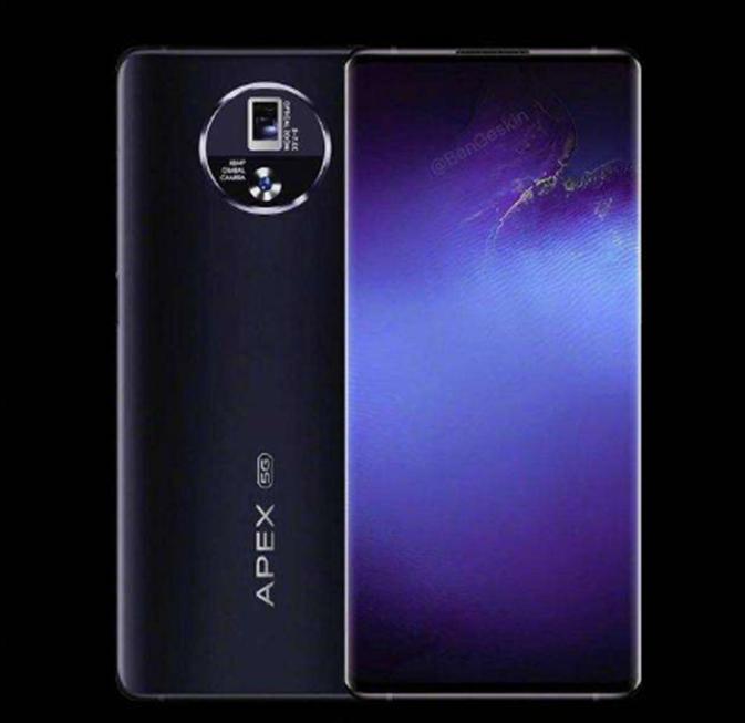 預計Vivo Apex 2020將配備6.45英寸顯示屏兩側均具有120度曲線(xiàn)