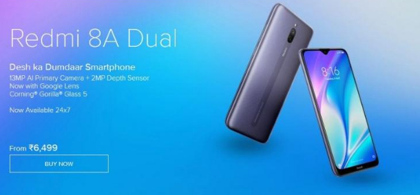 Redmi 8A Dual現在在印度公開(kāi)發(fā)售