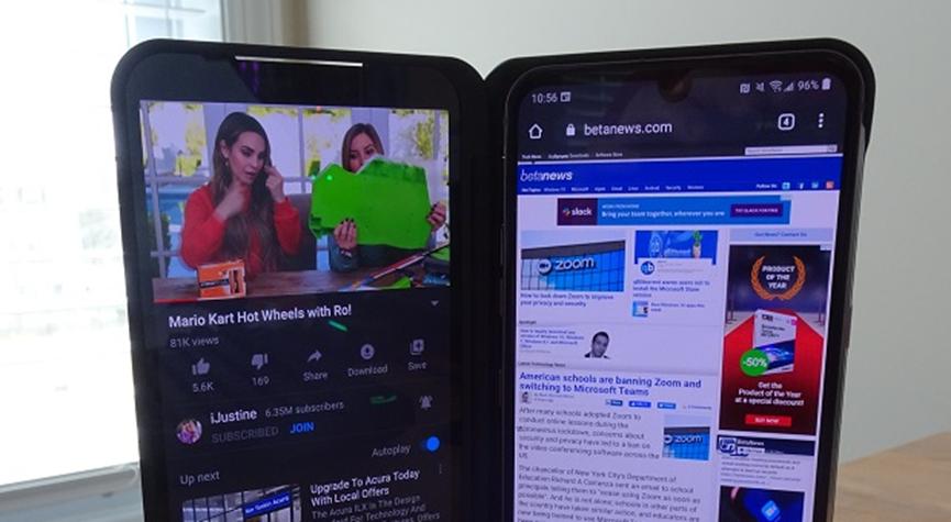 具有雙屏顯示功能的LG V60 ThinQ 5G