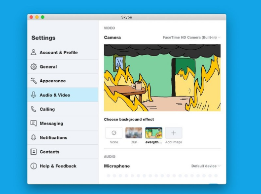 Skype復制Zoom并將自定義虛擬背景添加到其Mac應用