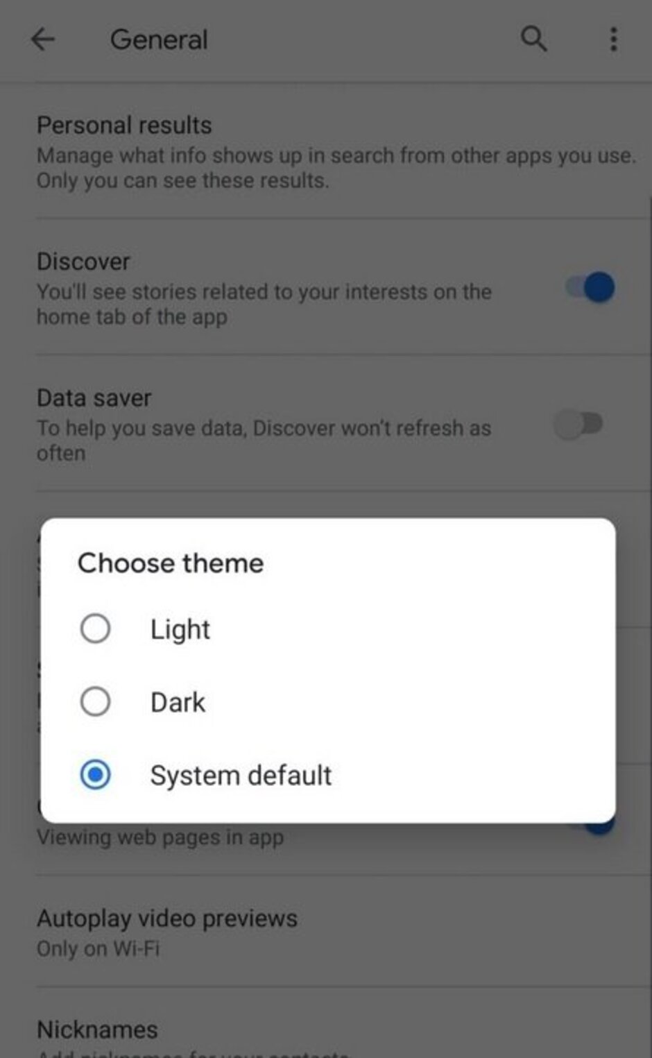 Android更新可能導致暗模式在Google應用上中斷