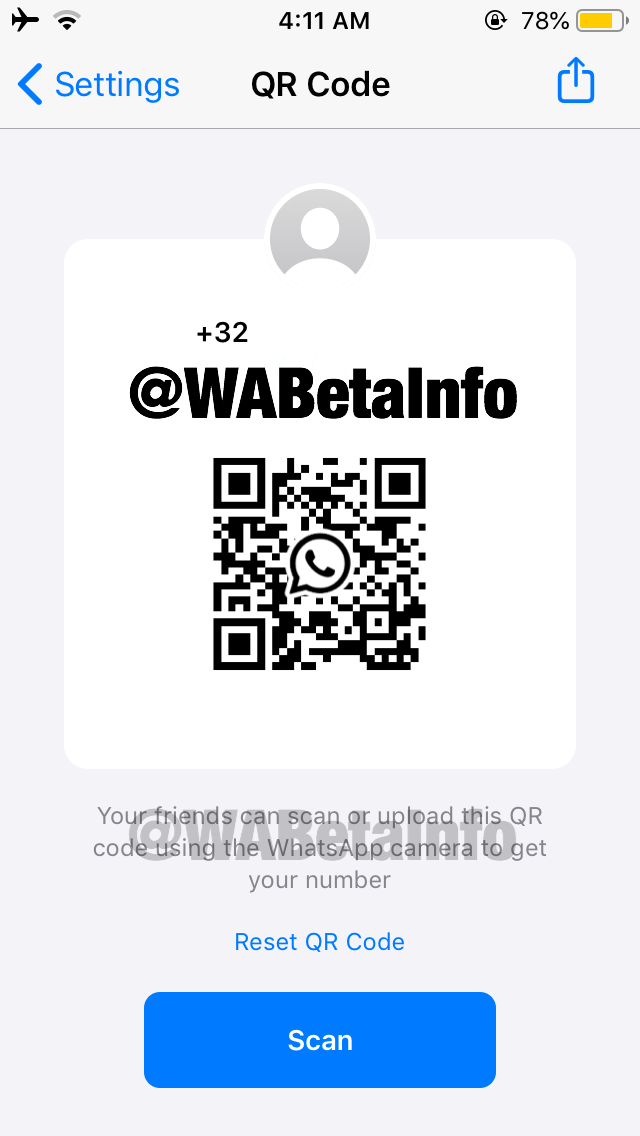 iOS版WhatsApp的新Beta測試版增加了QR碼支持