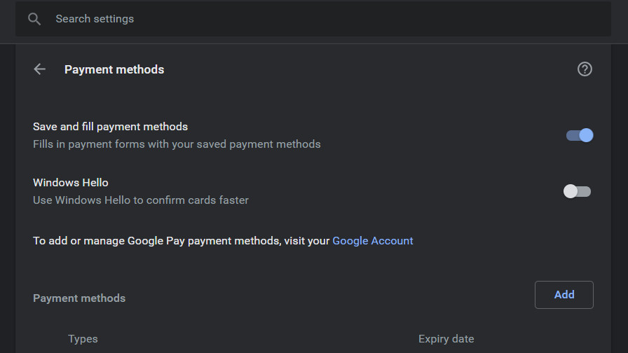 Windows Hello現在可以用于在Google Chrome瀏覽器中完成付款