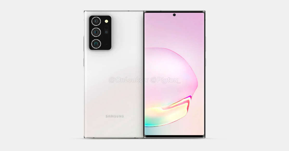 三星Galaxy Note 20+基于CAD的渲染器顯示了與S20 Ultra類(lèi)似的設計