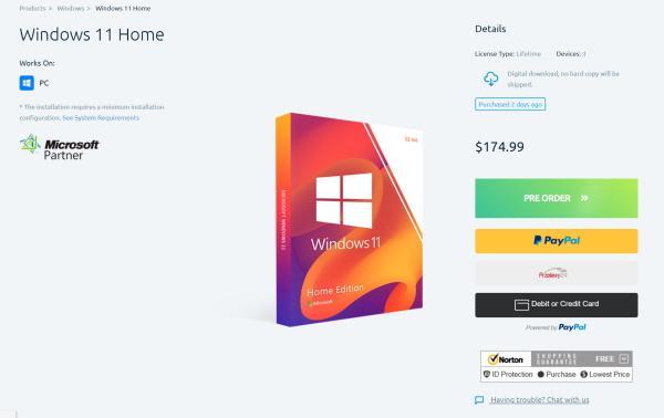 “經(jīng)過(guò)Microsoft認證的”零售商列出Windows 11進(jìn)行預訂，然后再將其刪除