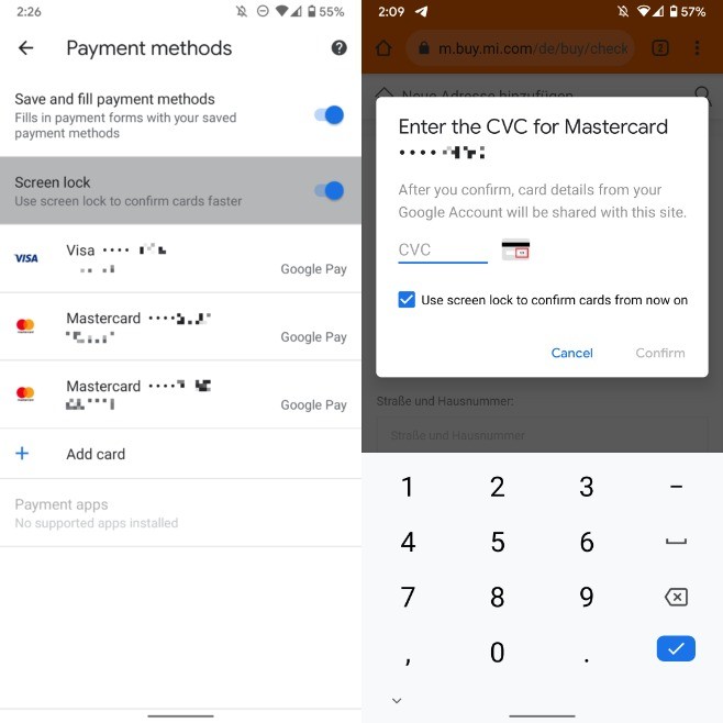 適用于A(yíng)ndroid的Google Chrome瀏覽器很快將獲得生物特征認證以實(shí)現自動(dòng)填充付款