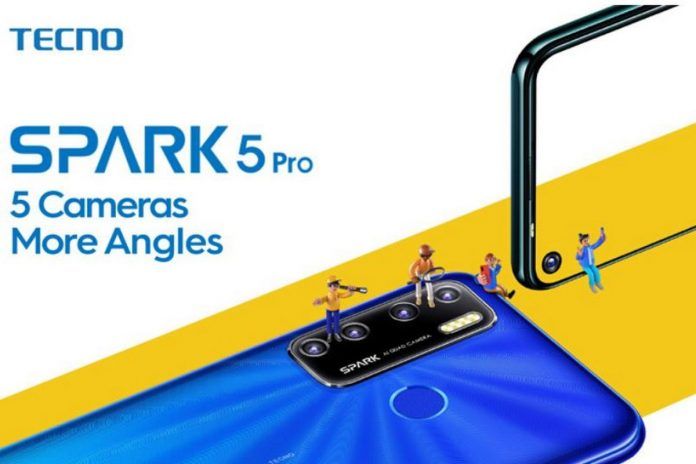 帶有5000mAh電池的Tecno Spark 5 Pro，打孔顯示器將于7月13日在印度通過(guò)亞馬遜推出