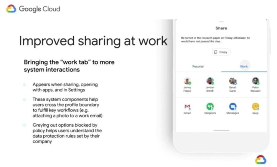 在A(yíng)ndroid 11中進(jìn)行以下更改后，更容易看到工作數據和個(gè)人數據之間的區別