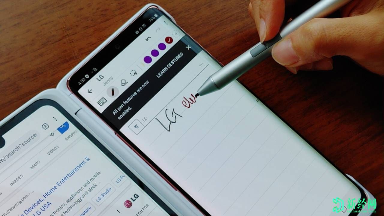 LG Velvet在三星Galaxy Note 20首次亮相時(shí)宣傳了對手寫(xiě)筆的支持