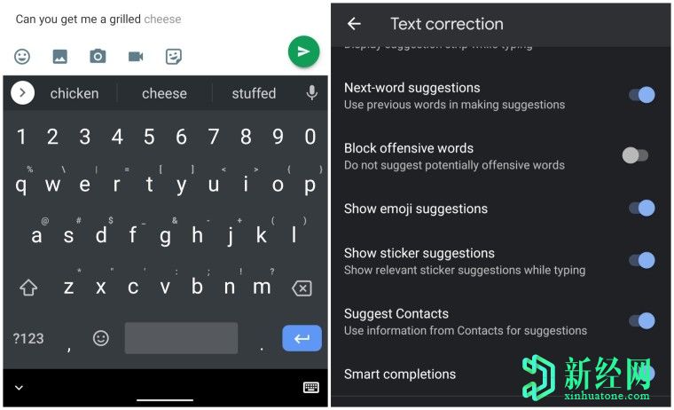 適用于A(yíng)ndroid的Gboard獲得了智能完成功能，新的基于助手的語(yǔ)音輸入功能以及更多功能
