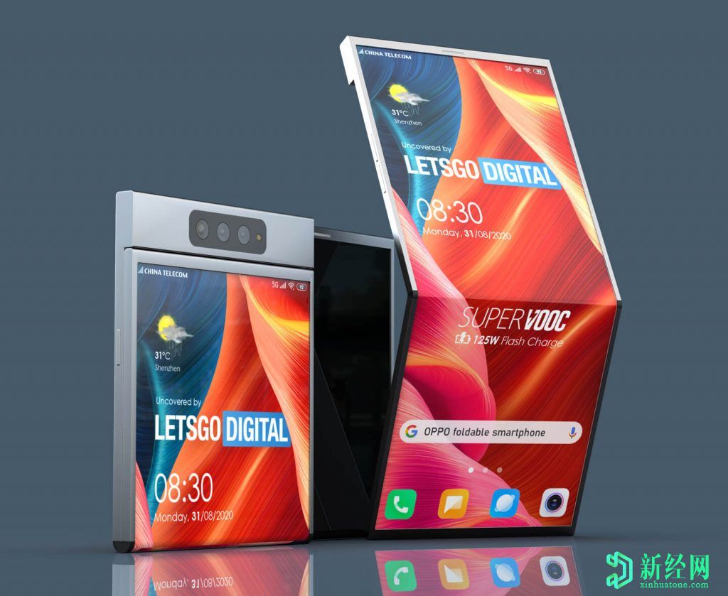 OPPO專(zhuān)利的獨特智能手機在外部具有可折疊的顯示屏