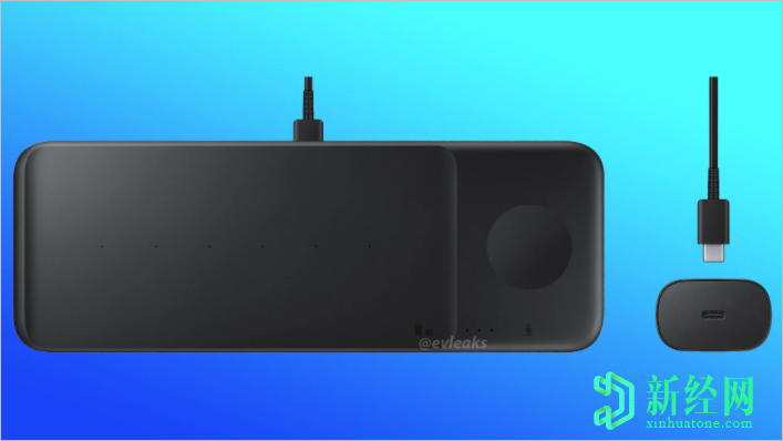 三星無(wú)線(xiàn)充電器渲染圖，可一次為三臺設備充電