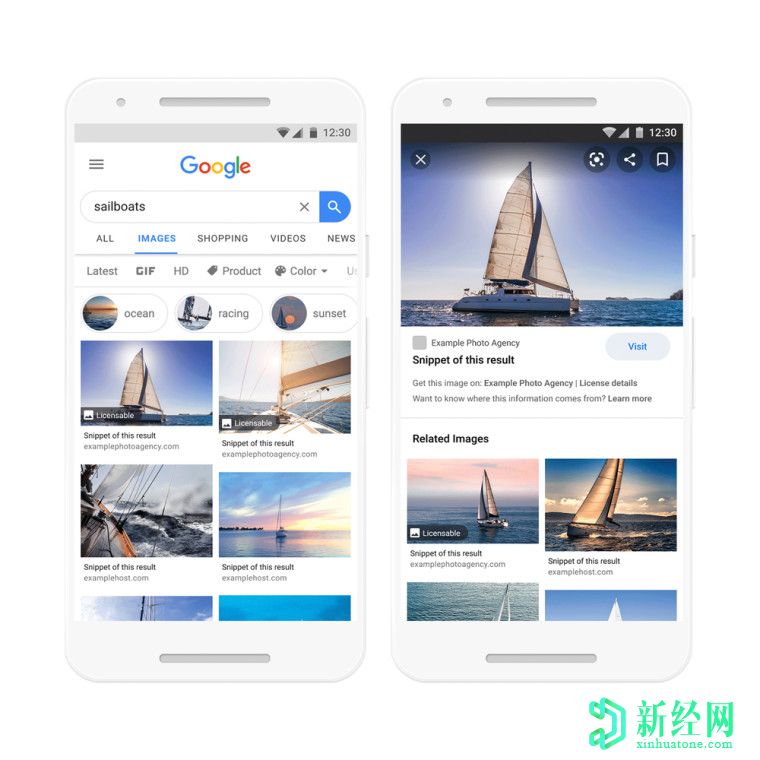 谷歌圖片添加了新功能，使照片許可證更容易
