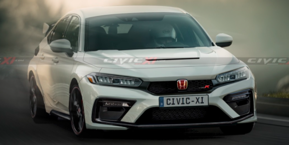 2023年本田思域Type R渲染基于間諜照片和專(zhuān)利圖像