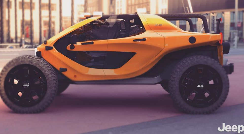 吉普車(chē)的渲染看起來(lái)像是下一級的牧馬人，可能也是電動(dòng)的