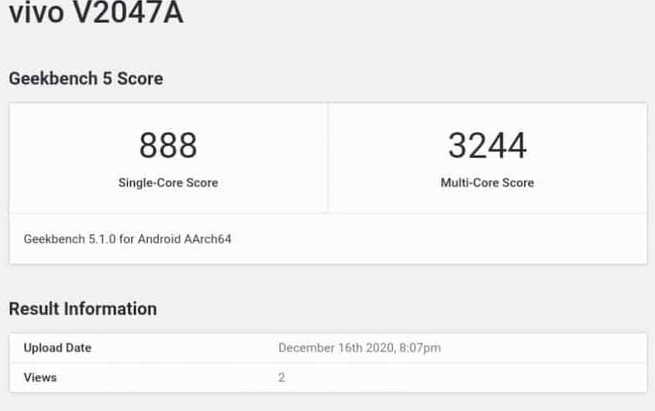 vivo X60通過(guò)GeekBench的基準測試