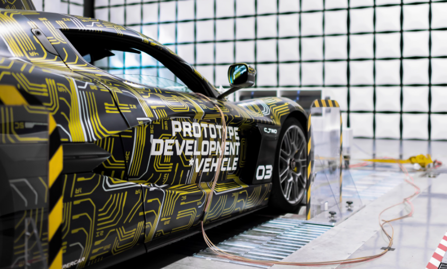 Rimac展示了如何使用C_Two超級汽車(chē)測試電動(dòng)汽車(chē)的電磁輻射