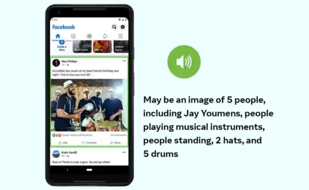 Facebook改進(jìn)了其AI工具，該工具可為視障用戶(hù)生成照片描述