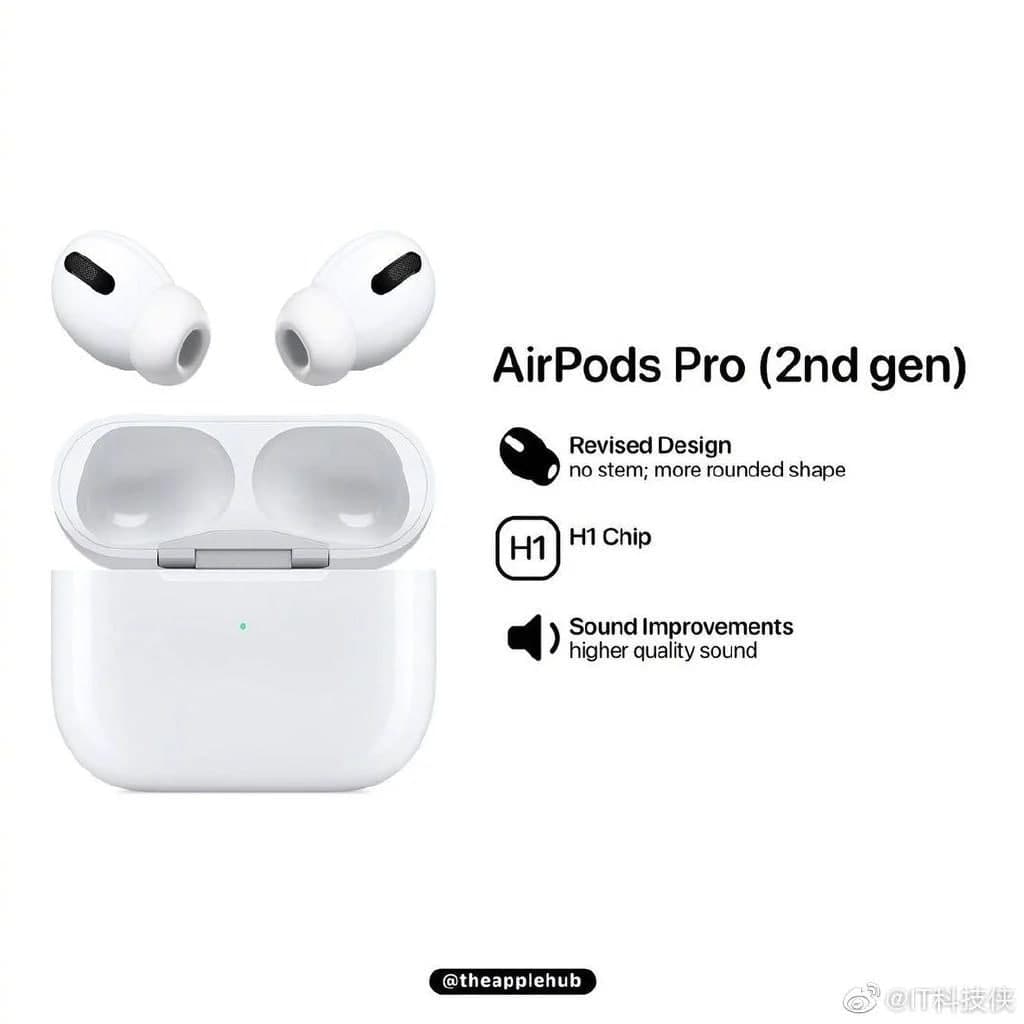 Apple AirPods Pro 2泄漏圖像暗示TWS耳機的更新設計