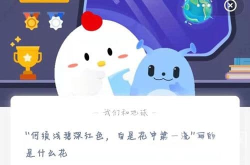 “何須淺碧深紅色，自是花中第一流”寫(xiě)的是什么花