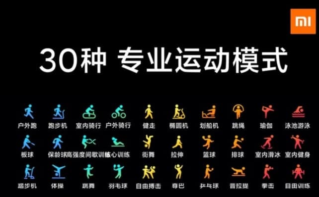 小米手環(huán)6nfc支持幾種運動(dòng)模式