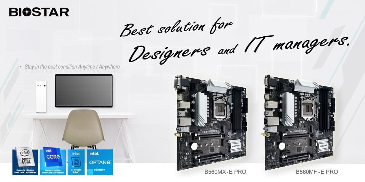 Biostar推出B560MX-E PRO和B560MH-E PRO主板：PCIe 4.0接口，內置二合一網(wǎng)卡