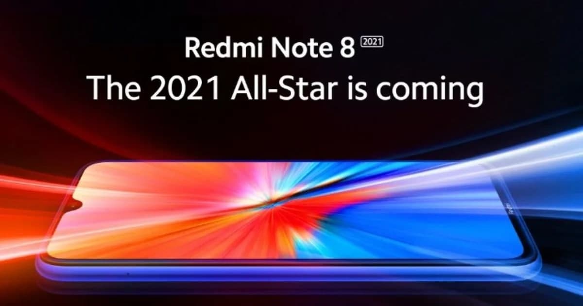 小米展示了Redmi  Note  8 2021，官方海報上有一些刻痕