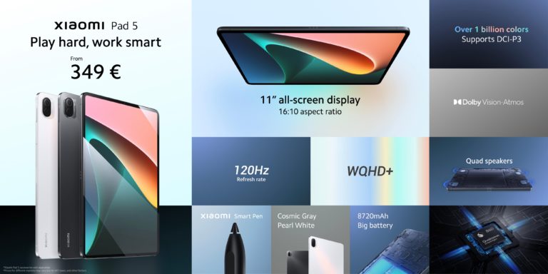 小米Pad 5全球上市，搭載驍龍860、6GB內存，支持智能筆
