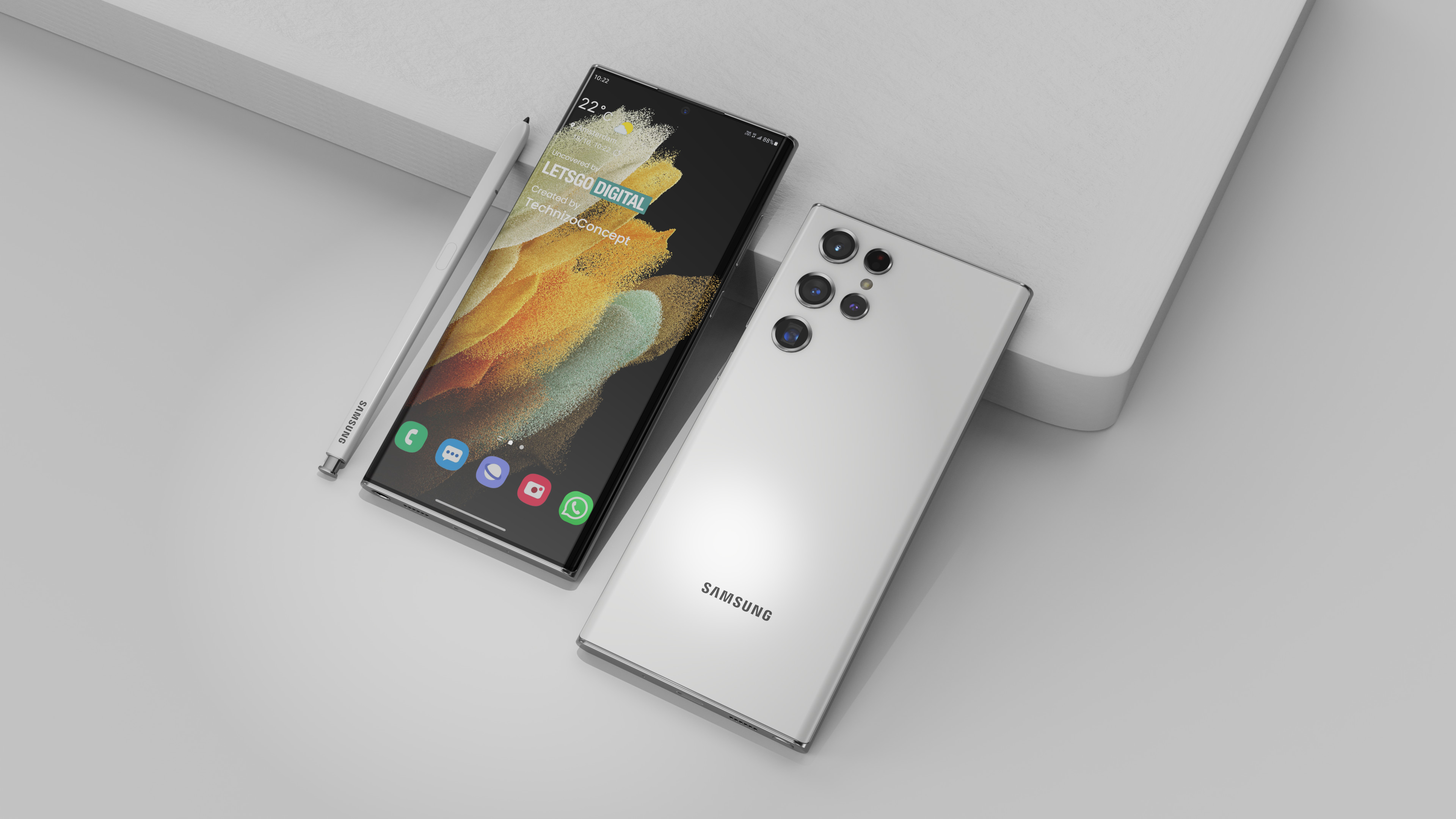 三星 Galaxy S22 Ultra 在現實(shí)生活照片中泄露